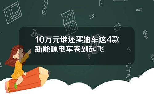 10万元谁还买油车这4款新能源电车卷到起飞