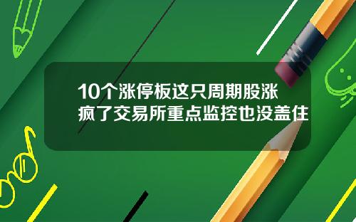 10个涨停板这只周期股涨疯了交易所重点监控也没盖住