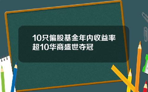 10只偏股基金年内收益率超10华商盛世夺冠