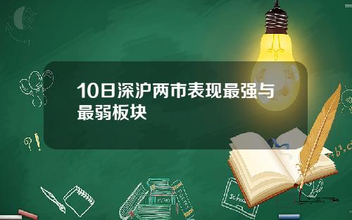 10日深沪两市表现最强与最弱板块
