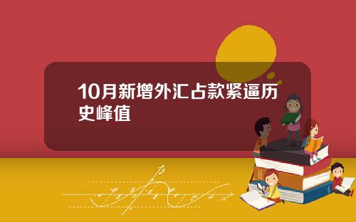 10月新增外汇占款紧逼历史峰值