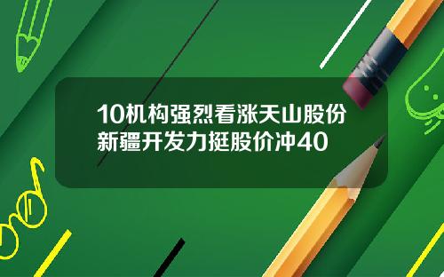 10机构强烈看涨天山股份新疆开发力挺股价冲40