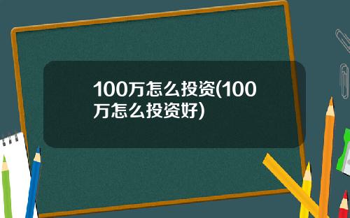 100万怎么投资(100万怎么投资好)