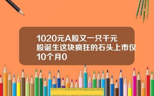 1020元A股又一只千元股诞生这块疯狂的石头上市仅10个月0