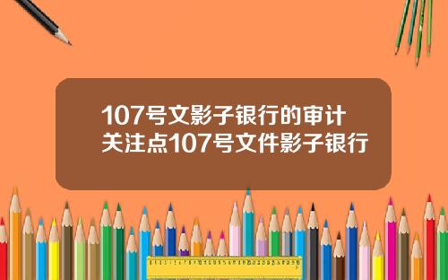 107号文影子银行的审计关注点107号文件影子银行