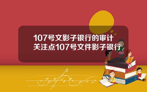 107号文影子银行的审计关注点107号文件影子银行