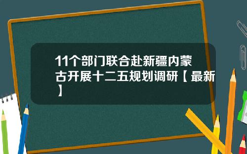 11个部门联合赴新疆内蒙古开展十二五规划调研【最新】
