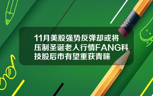 11月美股强势反弹却或将压制圣诞老人行情FANG科技股后市有望重获青睐