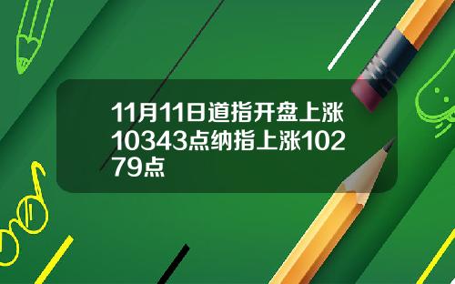 11月11日道指开盘上涨10343点纳指上涨10279点