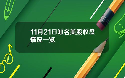 11月21日知名美股收盘情况一览