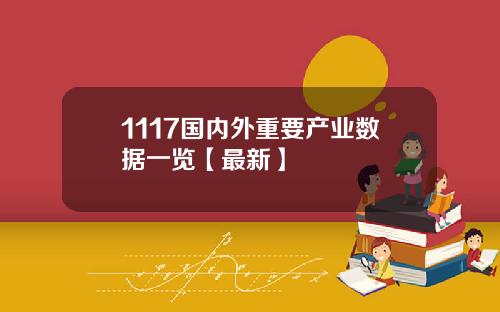 1117国内外重要产业数据一览【最新】