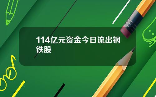 114亿元资金今日流出钢铁股