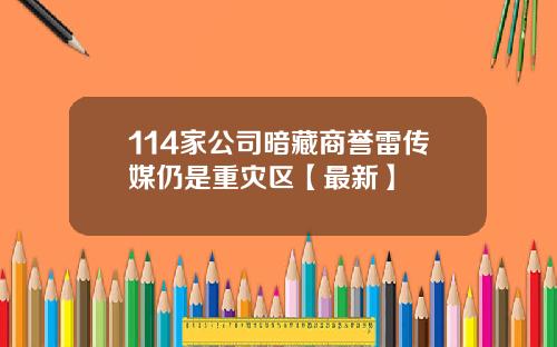 114家公司暗藏商誉雷传媒仍是重灾区【最新】