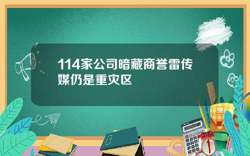 114家公司暗藏商誉雷传媒仍是重灾区