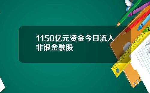 1150亿元资金今日流入非银金融股