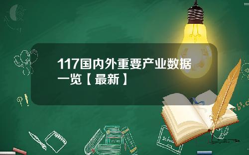 117国内外重要产业数据一览【最新】