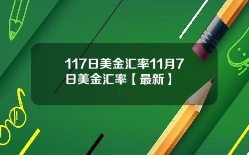 117日美金汇率11月7日美金汇率【最新】
