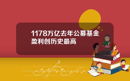 1178万亿去年公募基金盈利创历史最高