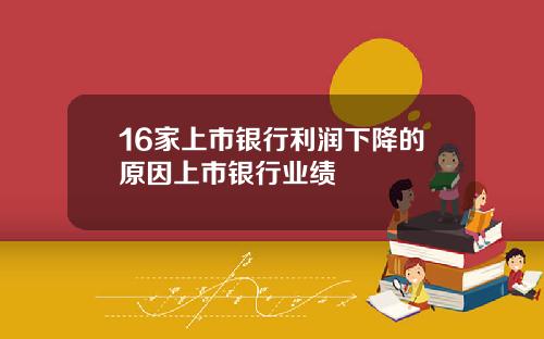 16家上市银行利润下降的原因上市银行业绩