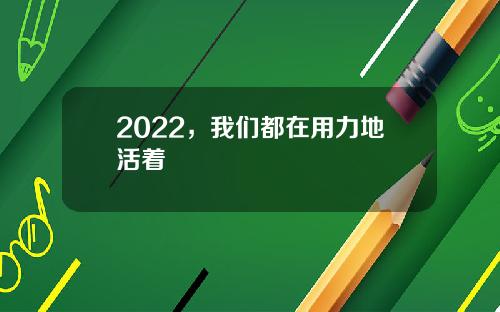 2022，我们都在用力地活着