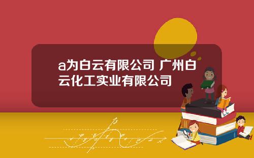 a为白云有限公司 广州白云化工实业有限公司