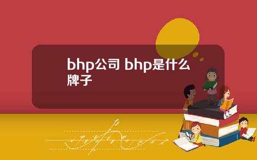 bhp公司 bhp是什么牌子