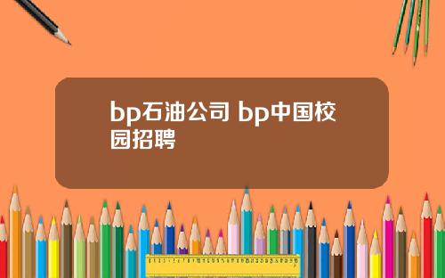 bp石油公司 bp中国校园招聘