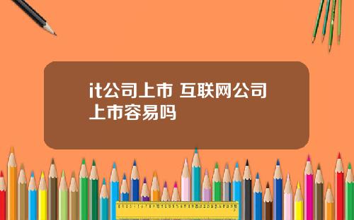 it公司上市 互联网公司上市容易吗