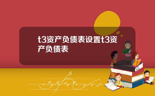 t3资产负债表设置t3资产负债表