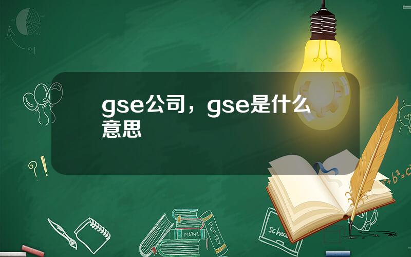 gse公司，gse是什么意思