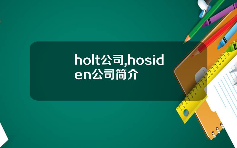 holt公司,hosiden公司简介
