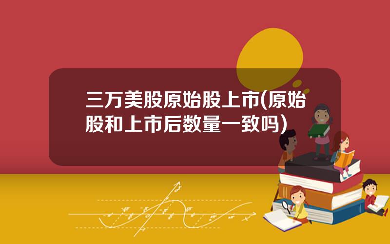 三万美股原始股上市(原始股和上市后数量一致吗)