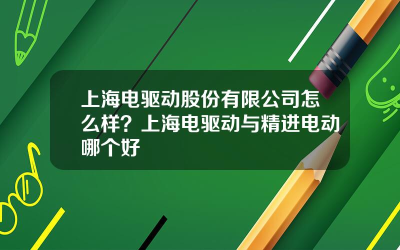 上海电驱动股份有限公司怎么样？上海电驱动与精进电动哪个好
