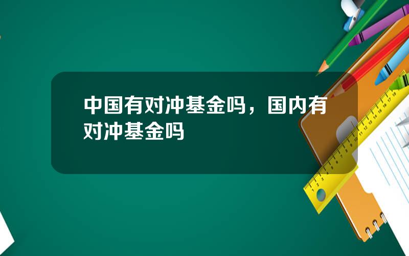 中国有对冲基金吗，国内有对冲基金吗