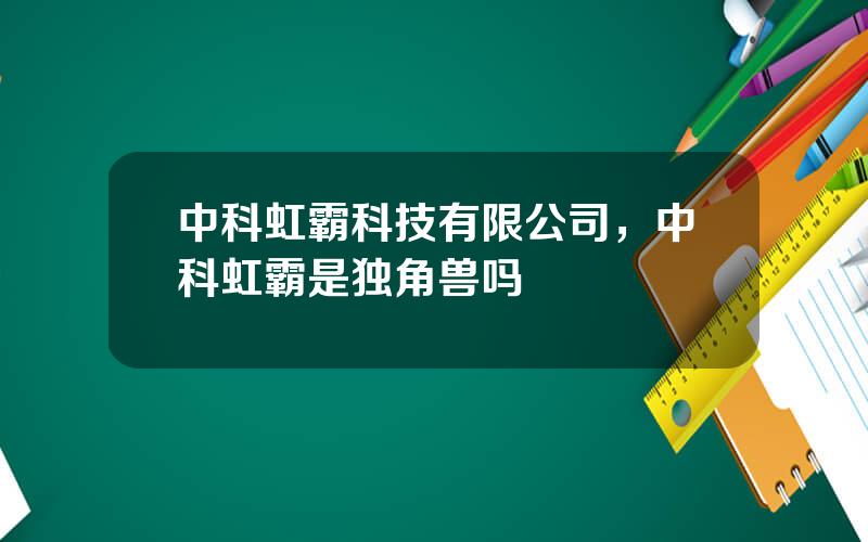 中科虹霸科技有限公司，中科虹霸是独角兽吗