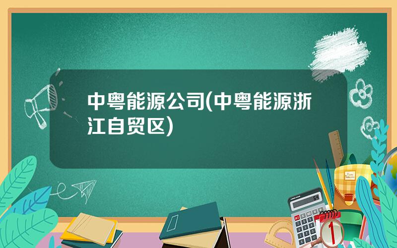 中粤能源公司(中粤能源浙江自贸区)