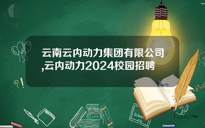 云南云内动力集团有限公司,云内动力2024校园招聘