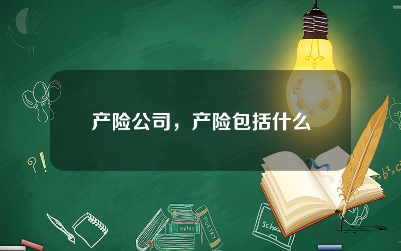 产险公司，产险包括什么