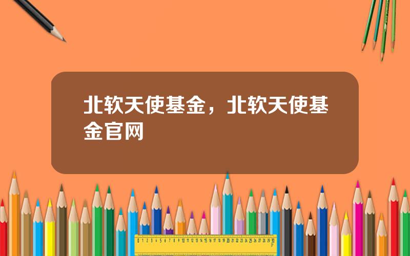 北软天使基金，北软天使基金官网