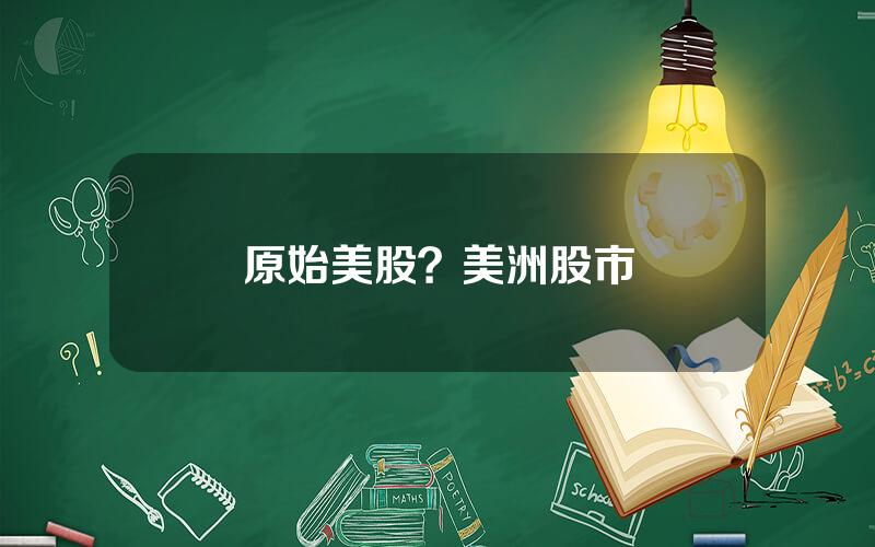 原始美股？美洲股市