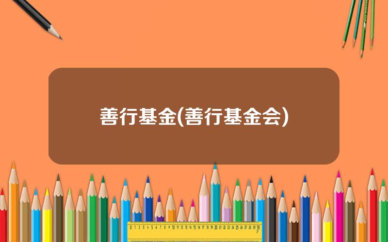 善行基金(善行基金会)