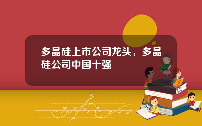 多晶硅上市公司龙头，多晶硅公司中国十强