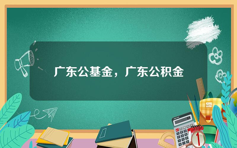 广东公基金，广东公积金